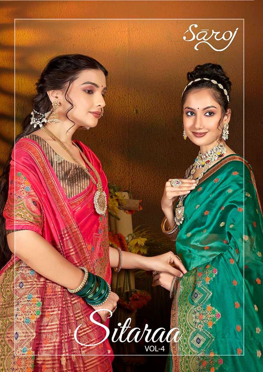 Sitaraa Vol.4 Soft organza silk Saree Wholesale catalog    