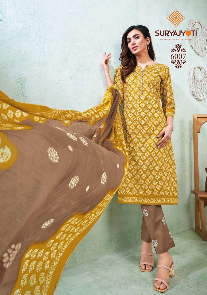 Suryajyoti Pehnava Vol-6 – Kurti Pant With Dupatta Wholesale Catalog
