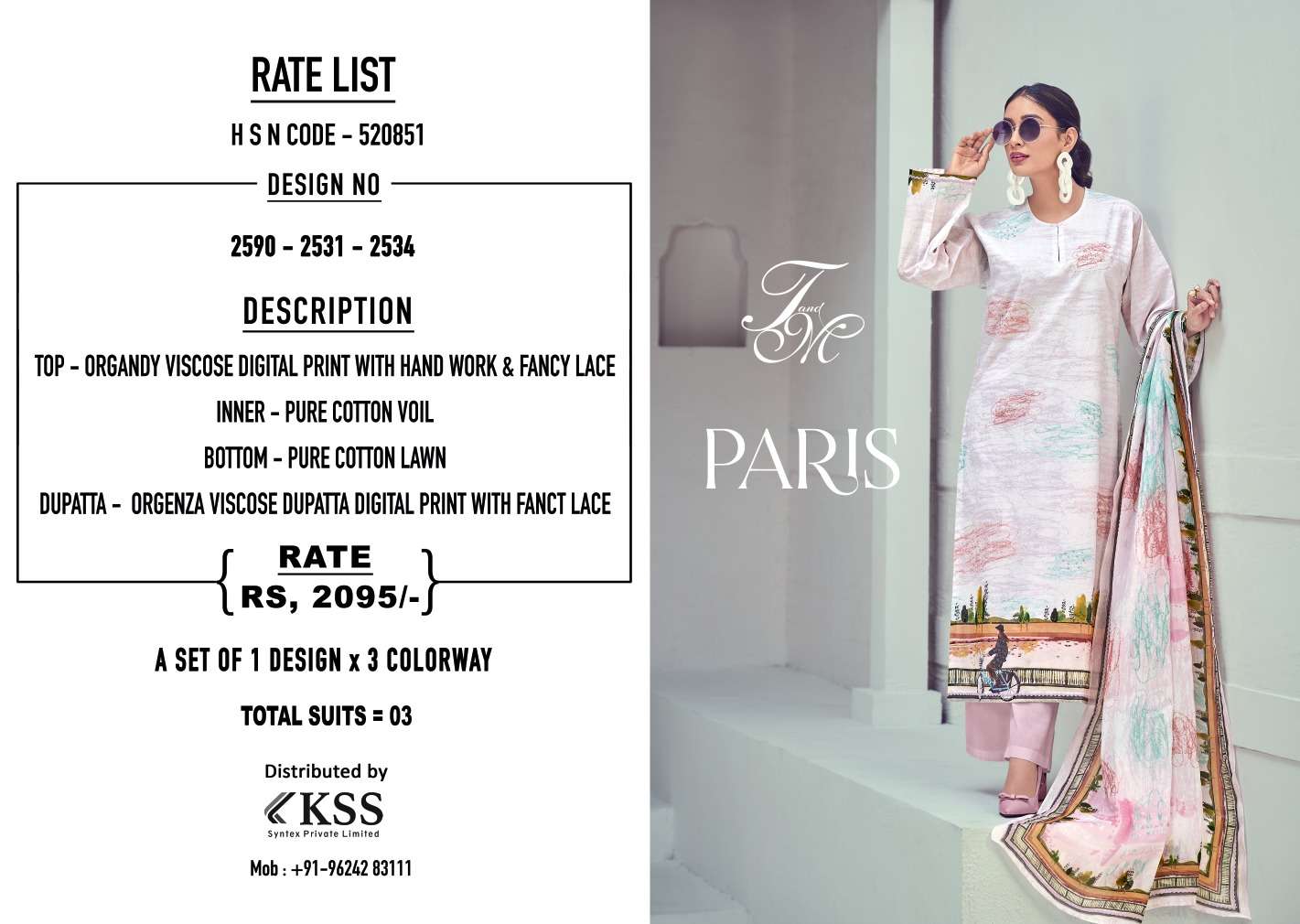 T&M PARIS Salwar Kameez Wholesale catalog