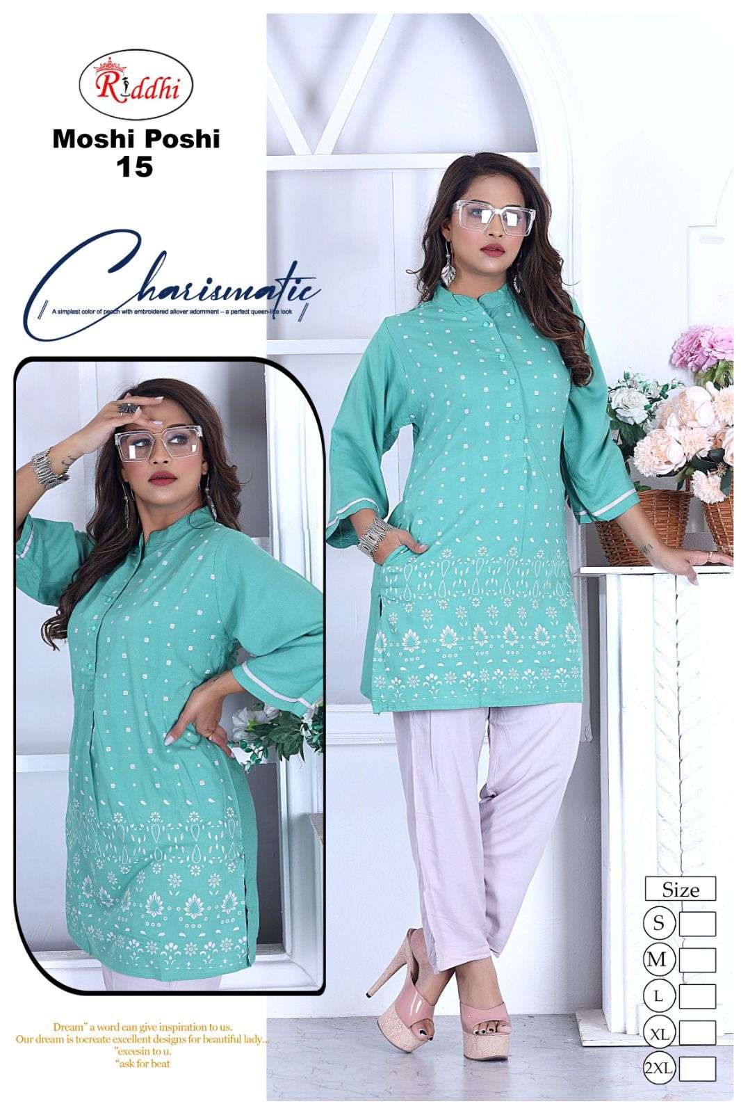 TRENDY RIDDHI MOSHI POSHI Kurti Wholesale catalog