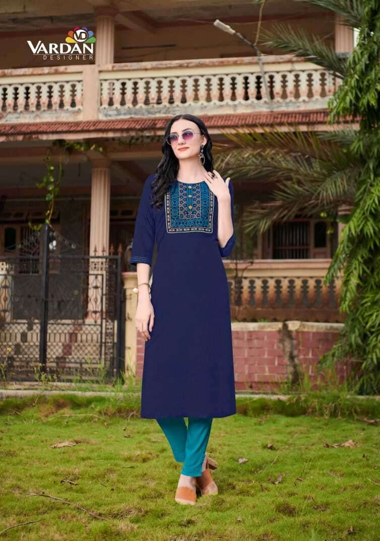 Vardan Designer Cloud Vol-2 Kurti Wholesale catalog