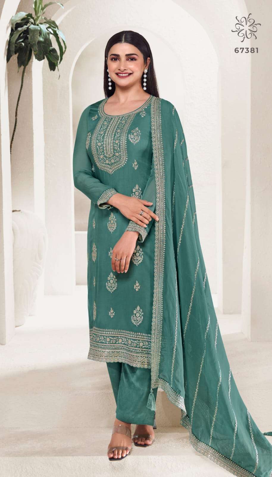 Vinay Kuleesh Chakori Embroidred Salwar Suit Wholesale catalog