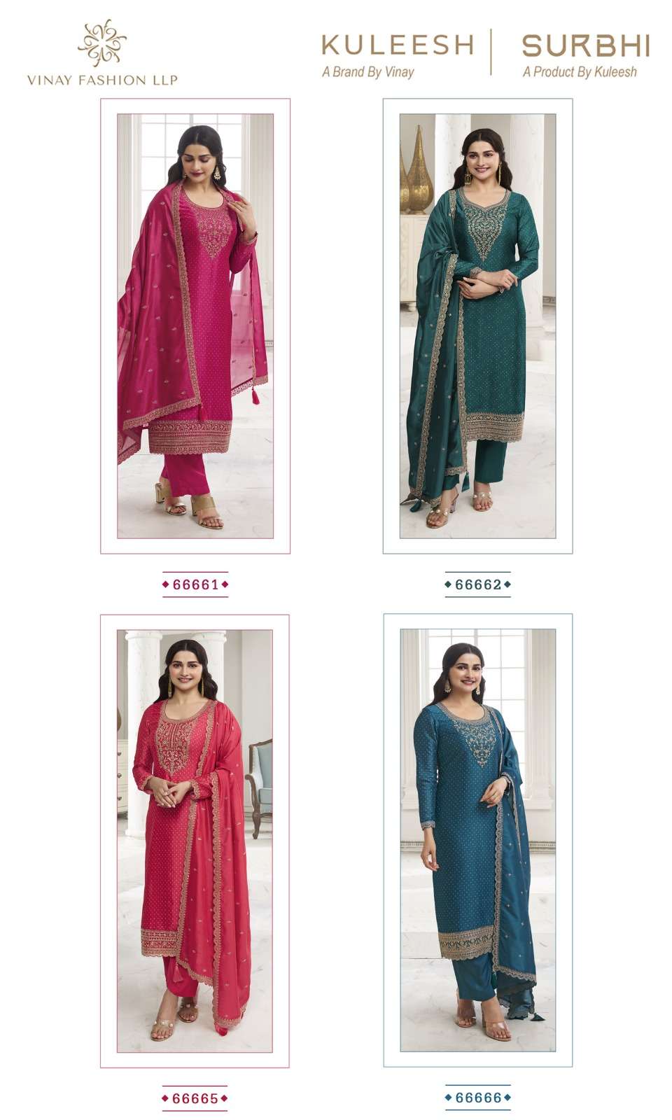 Vinay Kuleesh Surbhi Hitlist Georgette Designer Salwar Kameez Wholesale catalog