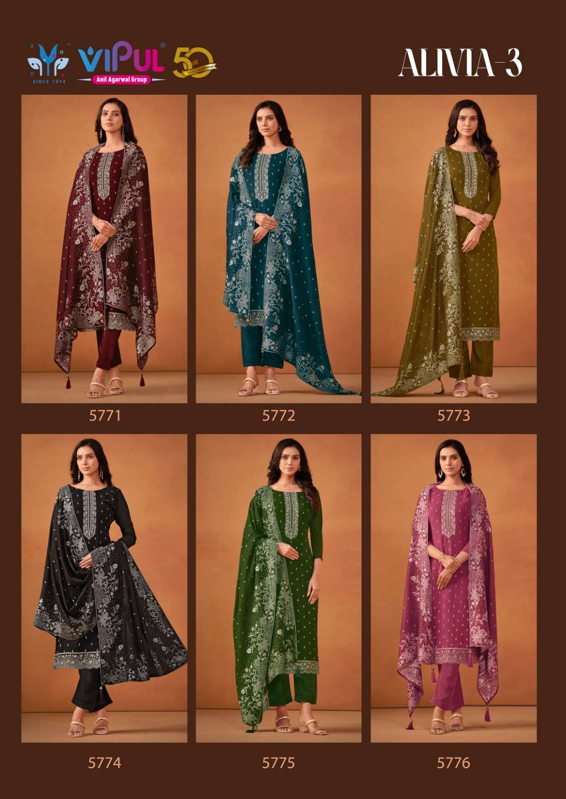 VIPUL ALIVIA-3 Salwar Kameez Wholesale catalog