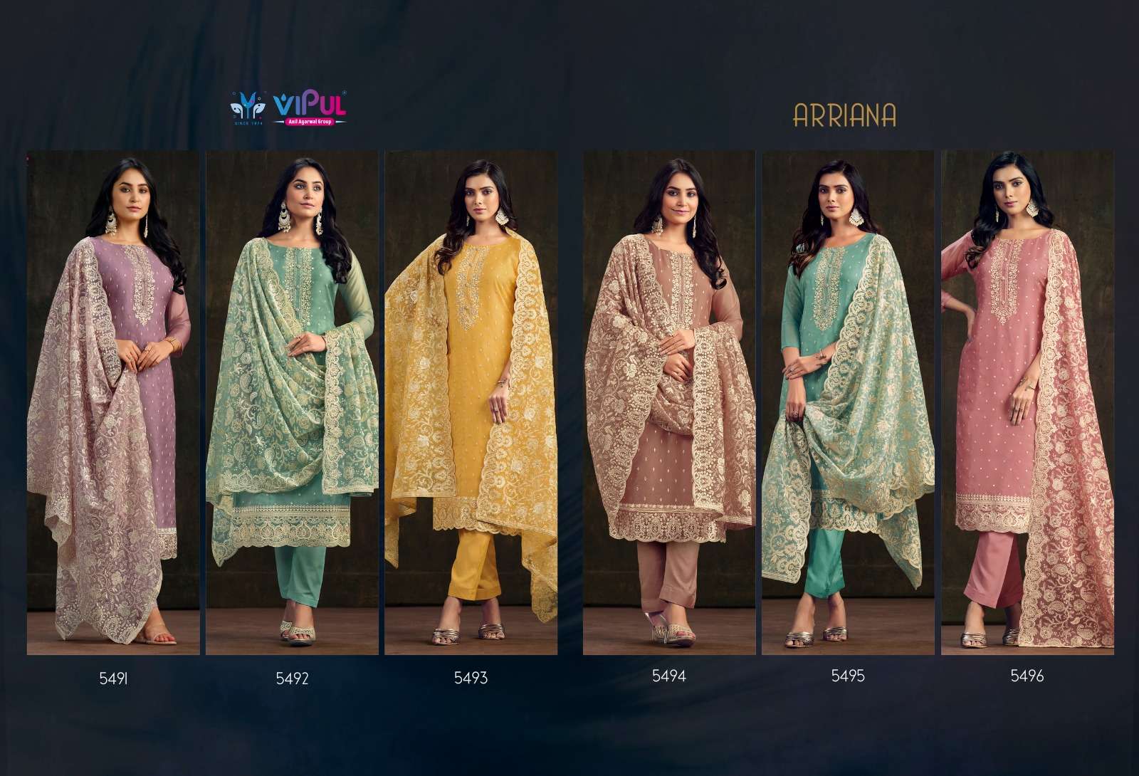 Vipul ARRIANA Salwar Suits Wholesale catalog