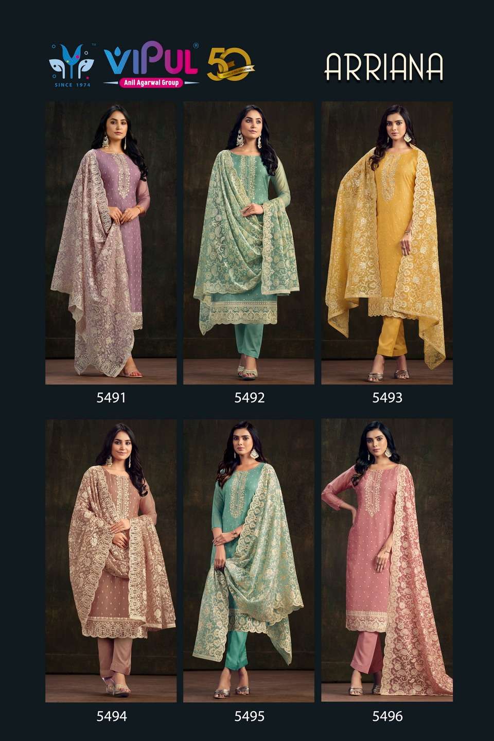 Vipul ARRIANA Salwar Suits Wholesale catalog
