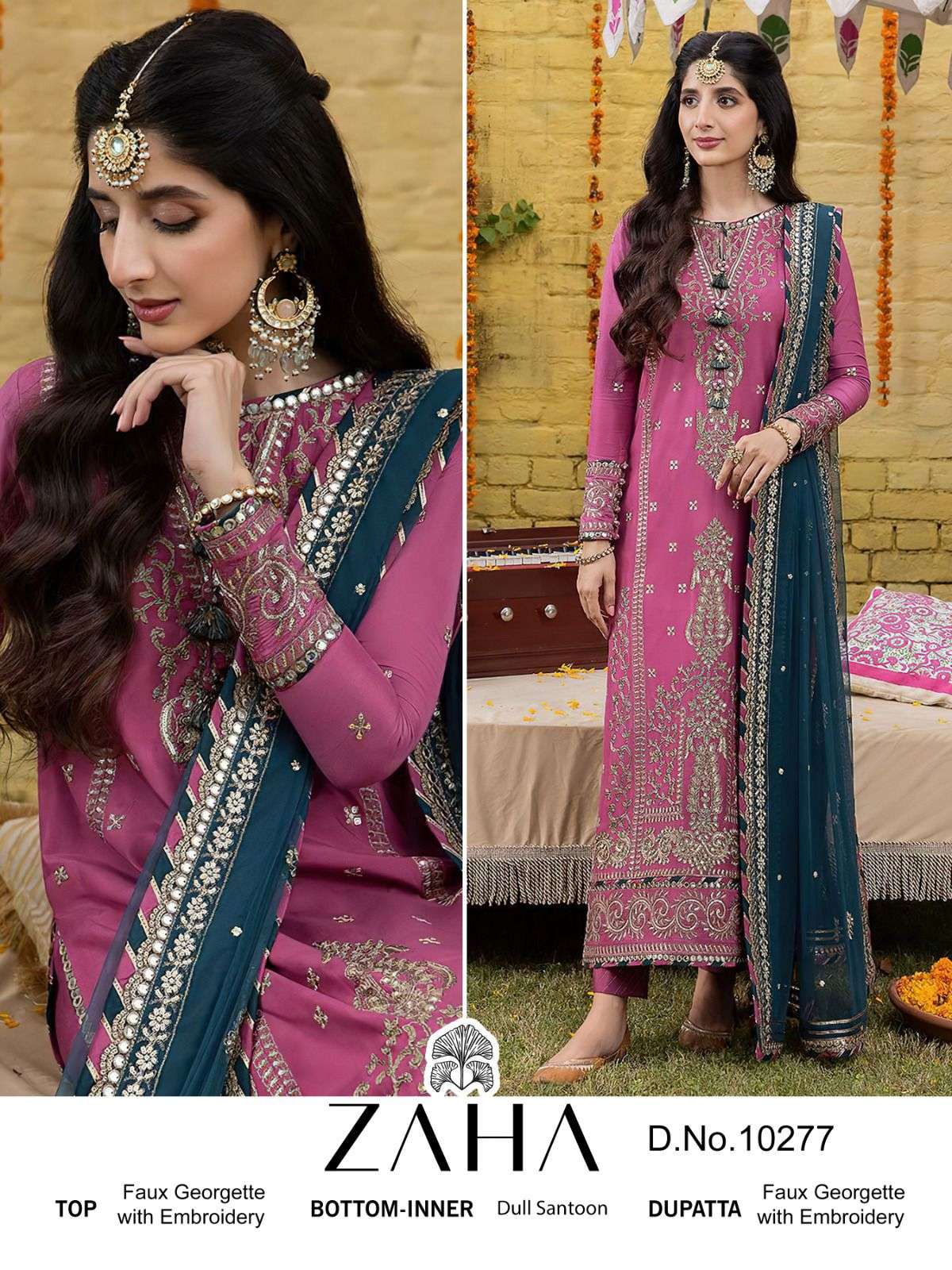 Zaha 10277 Georgette Salwar Kameez Wholesale catalog