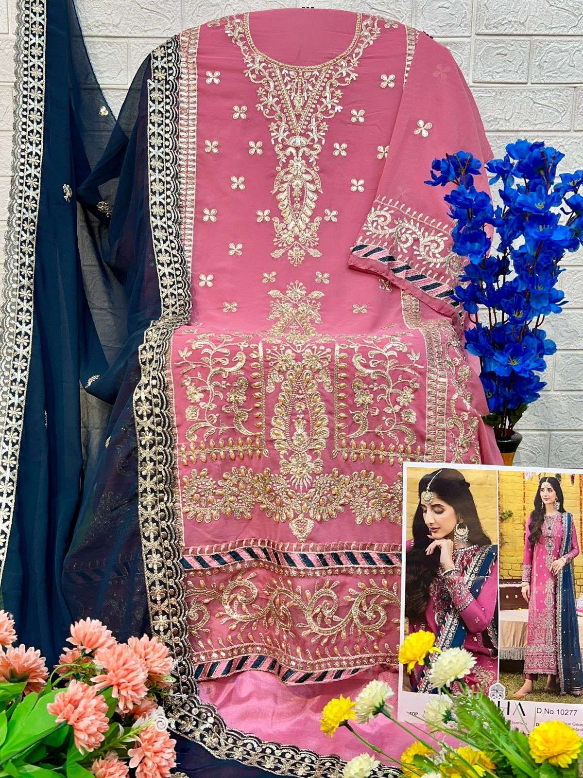 Zaha 10277 Georgette Salwar Kameez Wholesale catalog