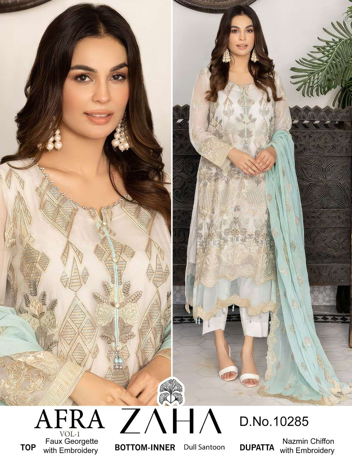 Zaha Afra Vol 1 Georgette Salwar Kameez Wholesale catalog