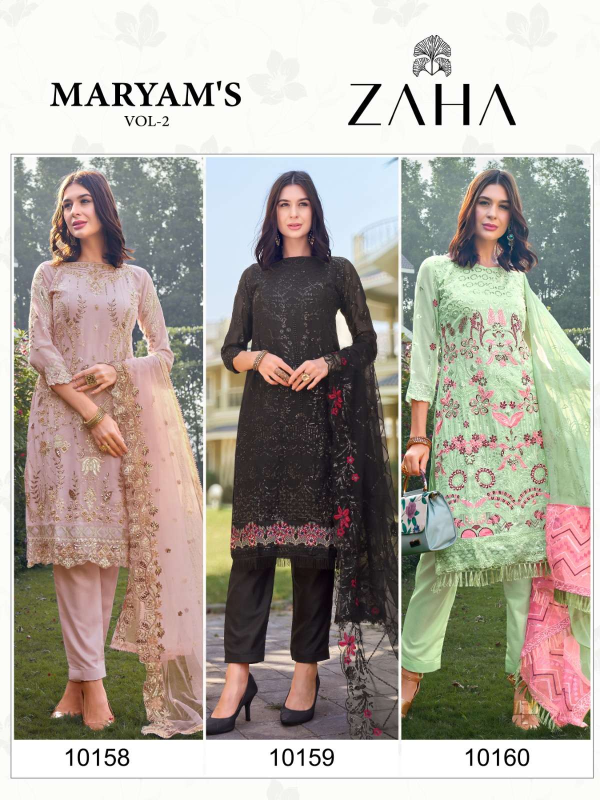 Zaha Maryams Vol 2 Georgette Pakistani Suit Wholesale catalog