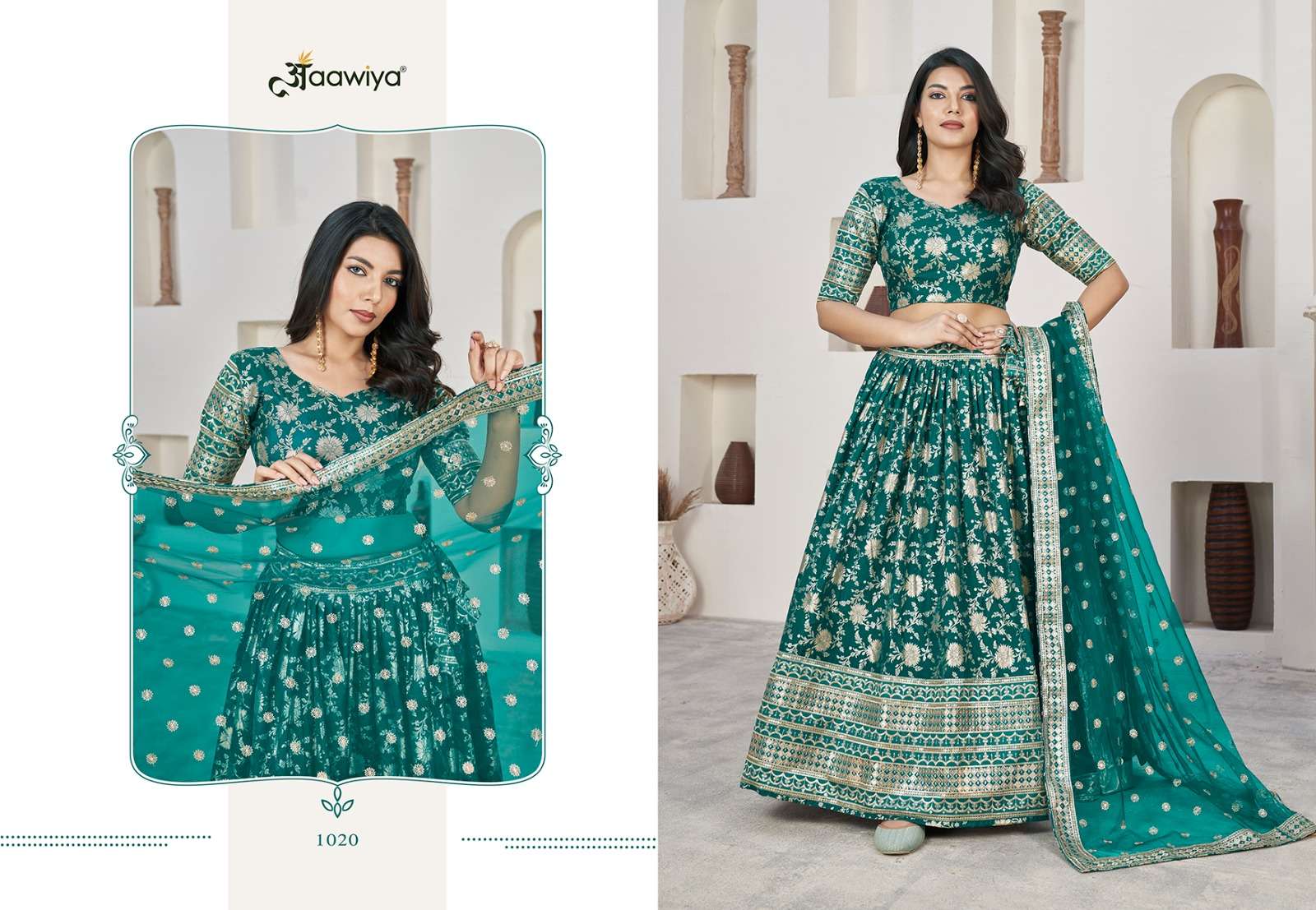 AALISHA VOL – 1 RAMA ZARI EMBROIDERED LEHENGA CHOLI WHOLESALE CATALOG