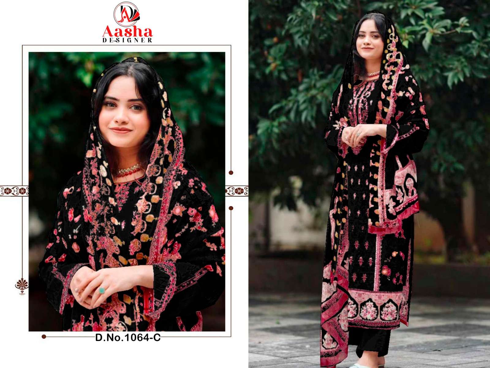 Aasha Harsha Vol 5 Chiffon Dupatta Salwar Kameez Wholesale catalog