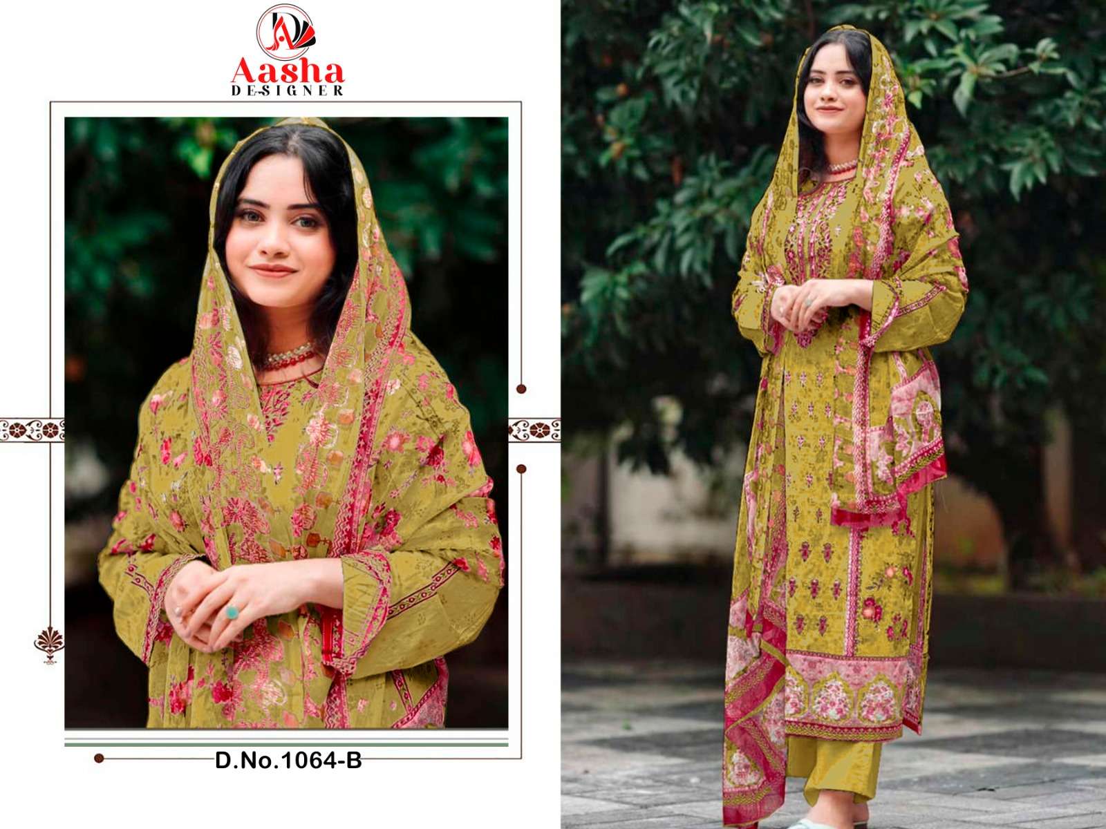 Aasha Harsha Vol 5 Chiffon Dupatta Salwar Kameez Wholesale catalog