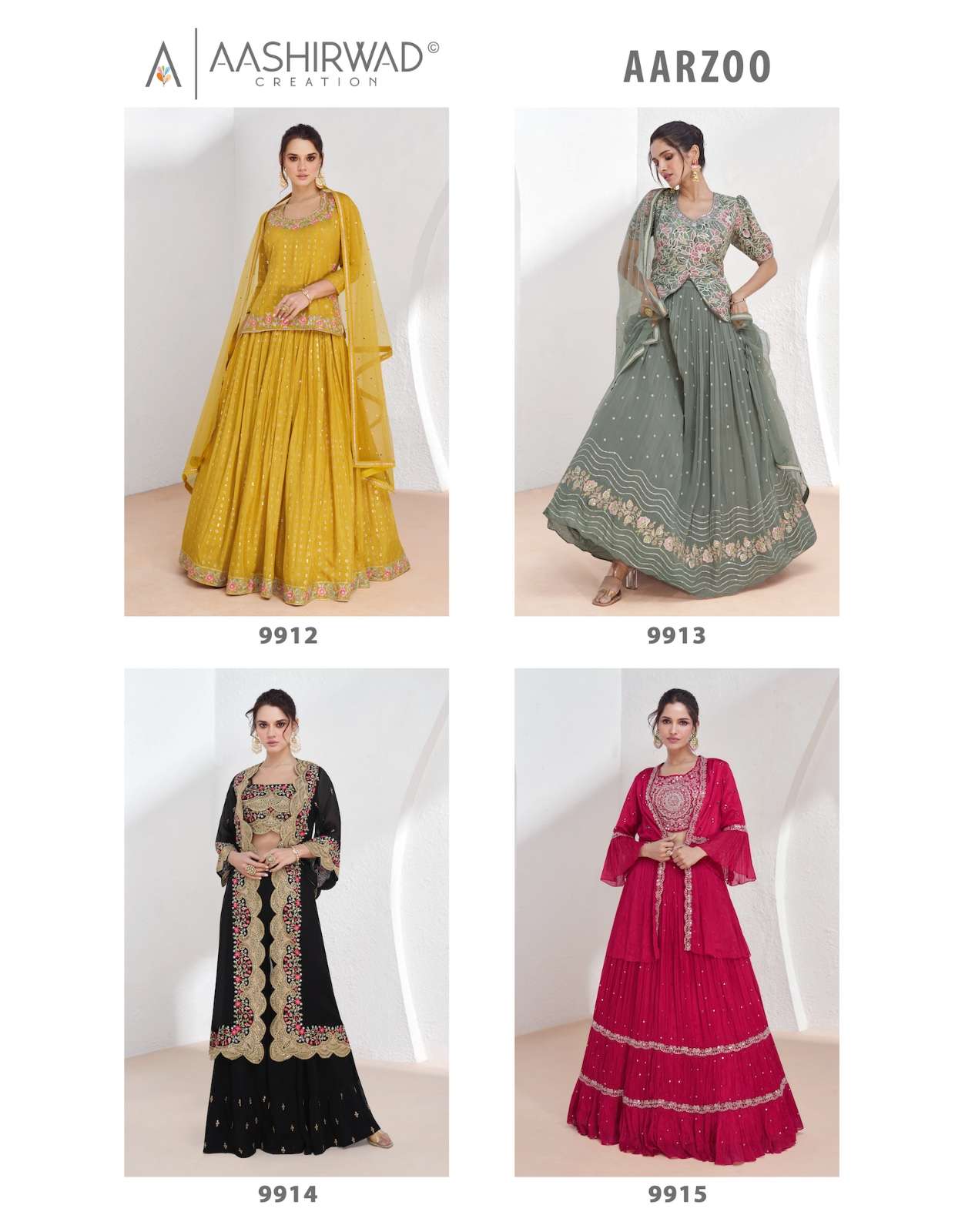 Aashirwad Aarzoo Georgette Designer Wholesale catalog