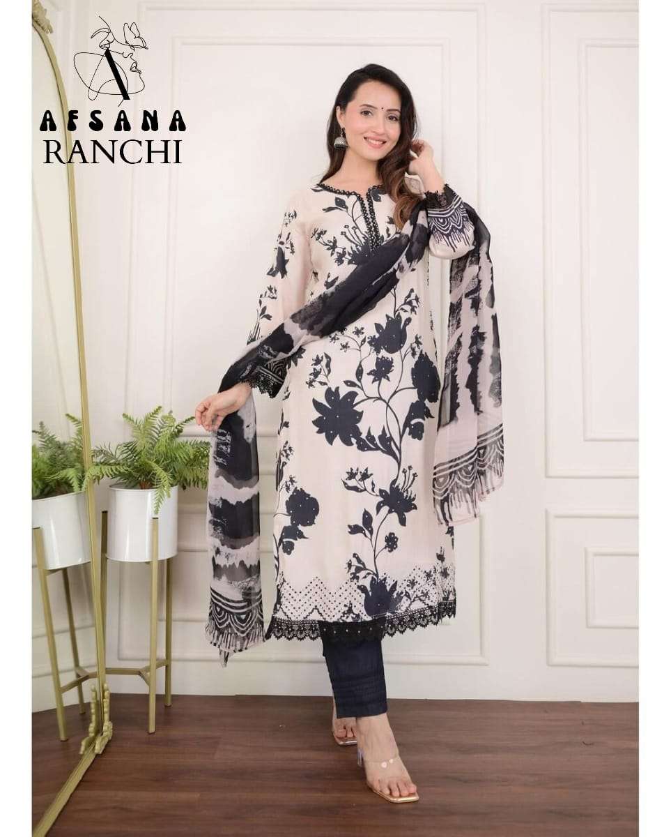 Afsana Ranchi 2124 Muslin Pakistani Suits Wholesale cataloga