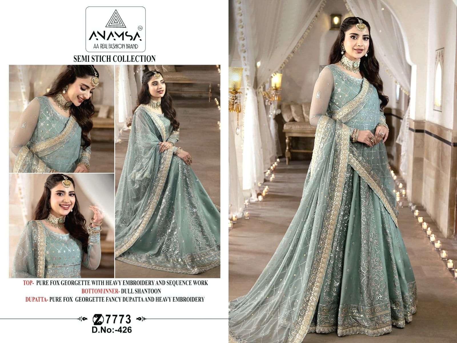 Anamsa 426 Georgette Salwar Kameez Wholesale catalog