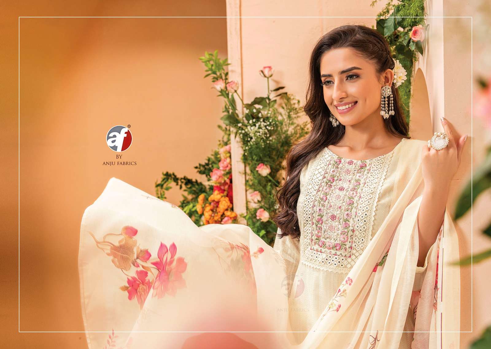 Anju Fabrics Preety Petals Kurti Wholesale catalog