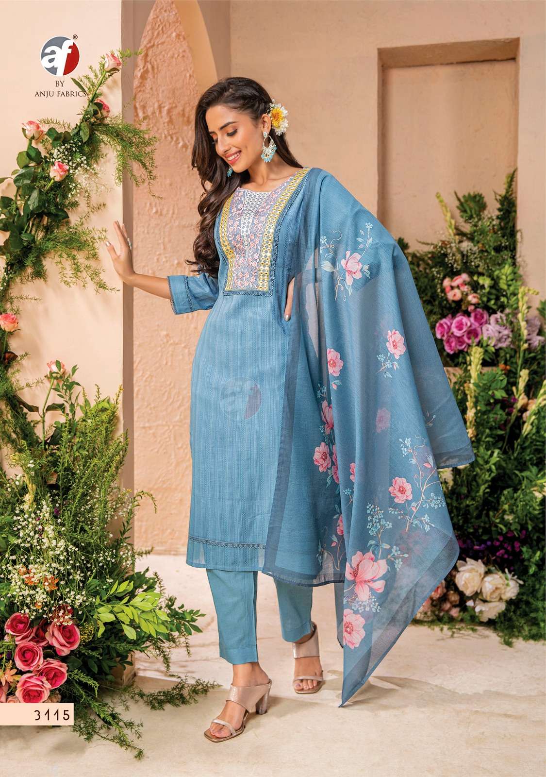 Anju Fabrics Preety Petals Kurti Wholesale catalog