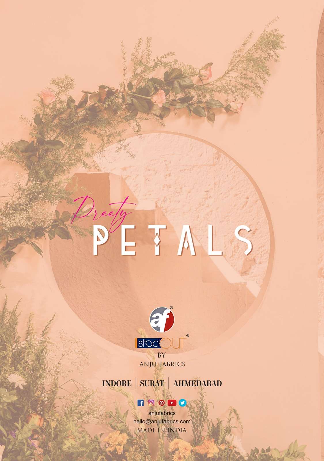 Anju Fabrics Preety Petals Kurti Wholesale catalog