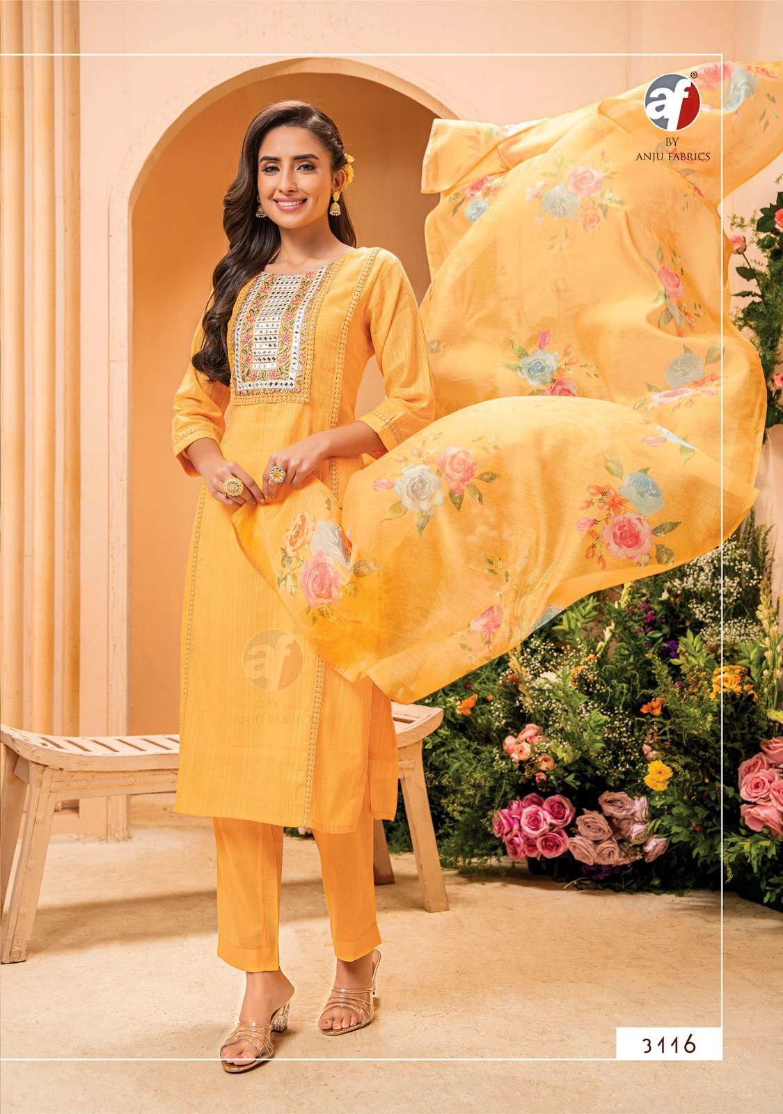 Anju Fabrics Preety Petals Kurti Wholesale catalog