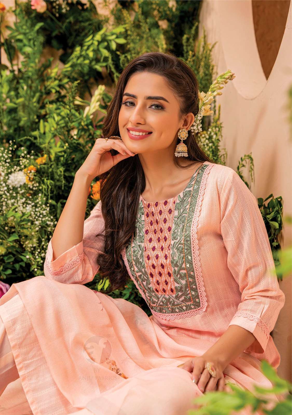 Anju Fabrics Preety Petals Kurti Wholesale catalog