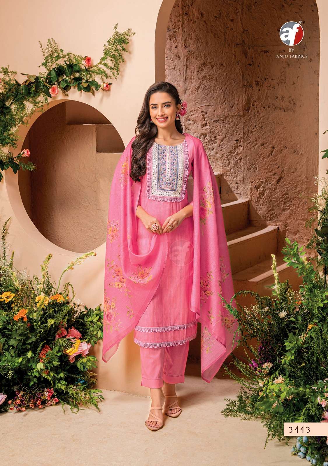Anju Fabrics Preety Petals Kurti Wholesale catalog