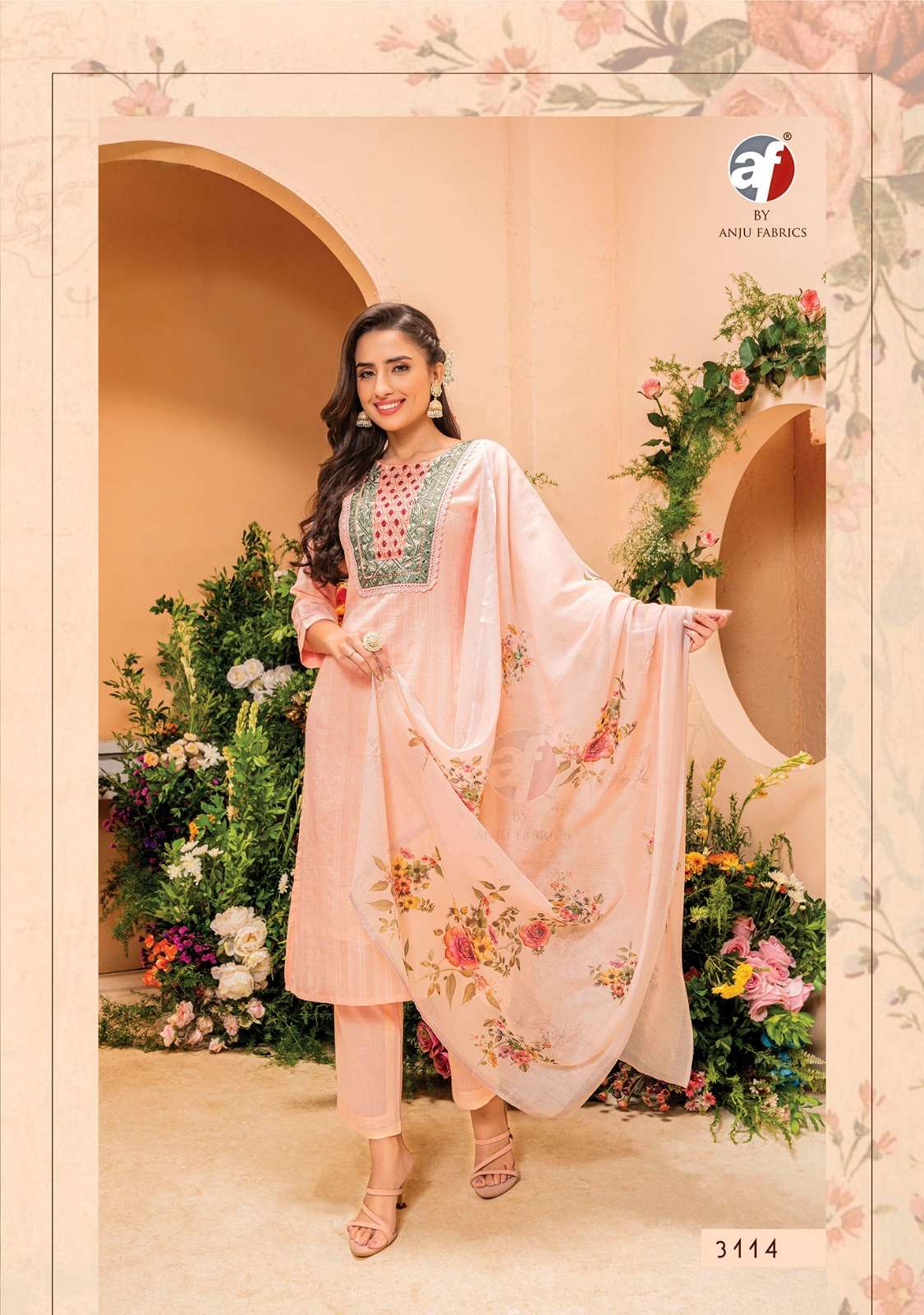 Anju Fabrics Preety Petals Kurti Wholesale catalog