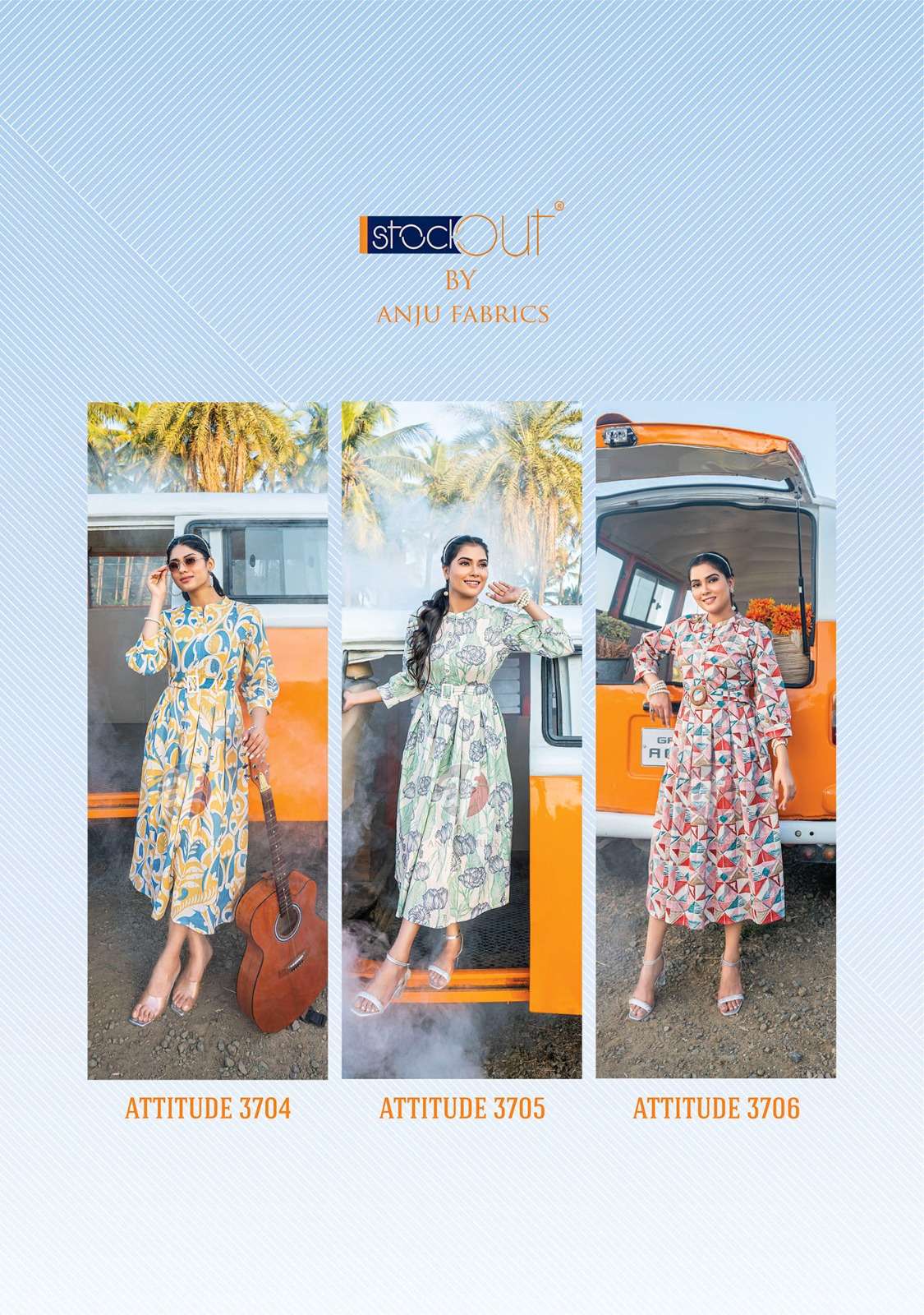Anju Fabrics Ttitude vol -2 Kurti Wholesale catalog