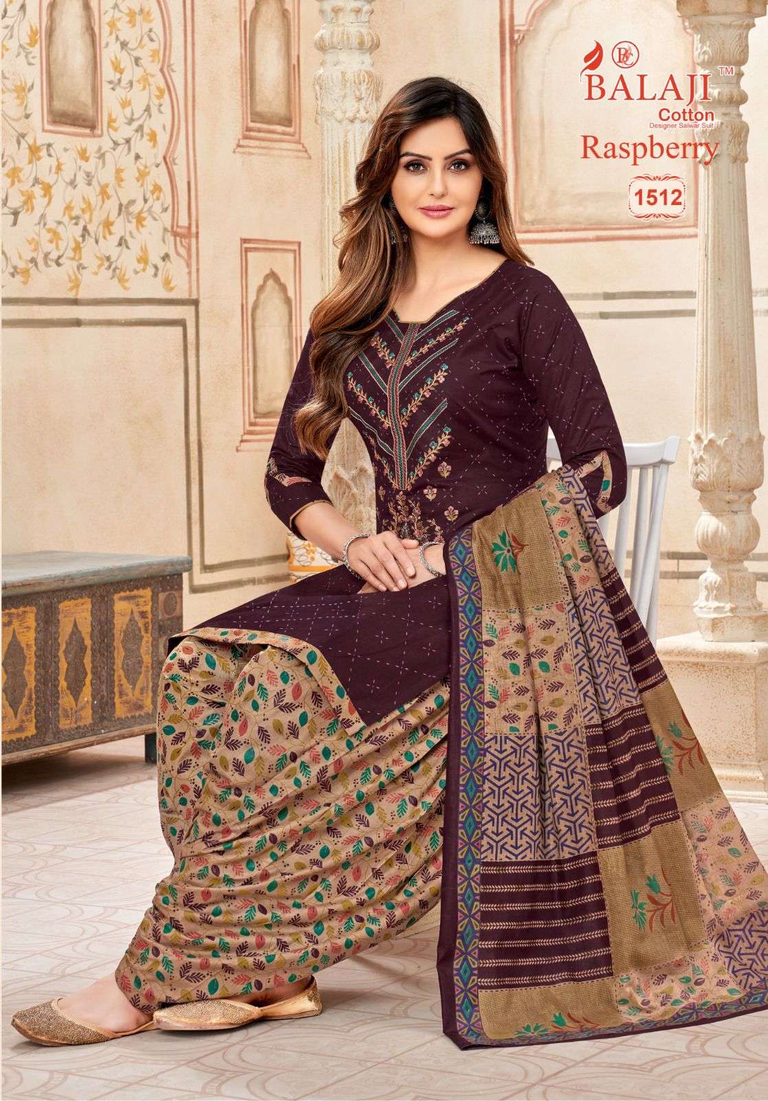 Balaji Raspberry Vol-15 – Premium Dress Material Wholesale Catalog
