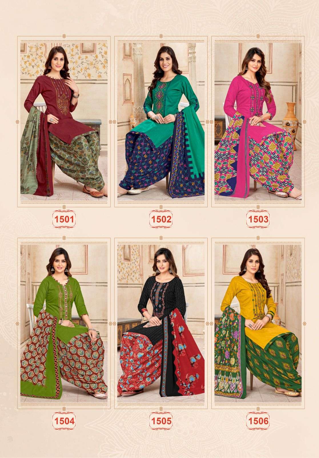 Balaji Raspberry Vol-15 – Premium Dress Material Wholesale Catalog