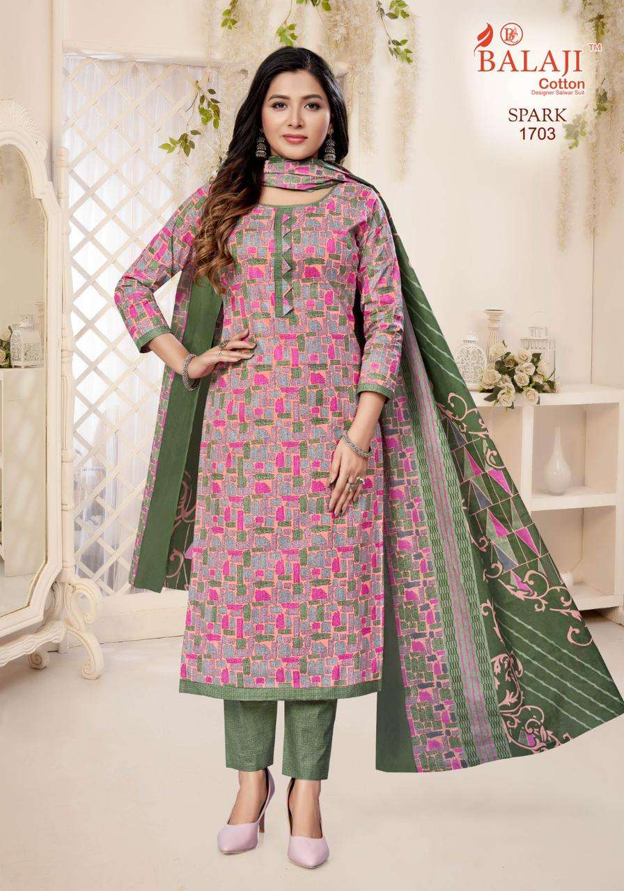 Balaji Spark Vol-17 – Cotton Dress Material Wholesale Catalog