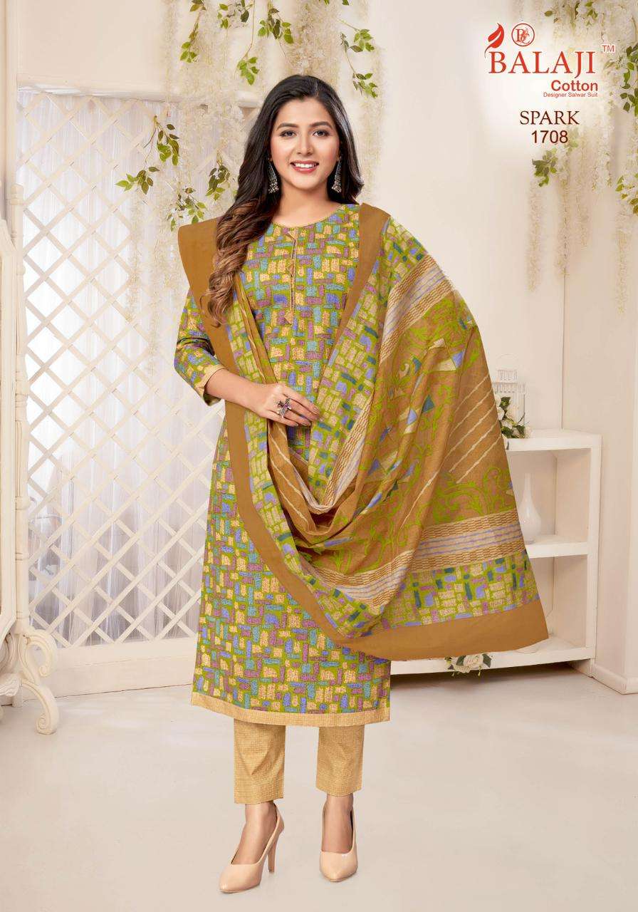 Balaji Spark Vol-17 – Cotton Dress Material Wholesale Catalog
