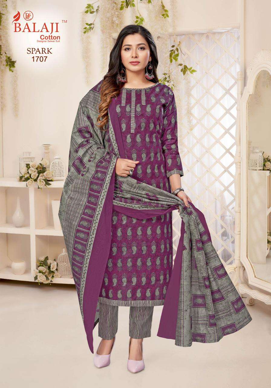 Balaji Spark Vol-17 – Cotton Dress Material Wholesale Catalog