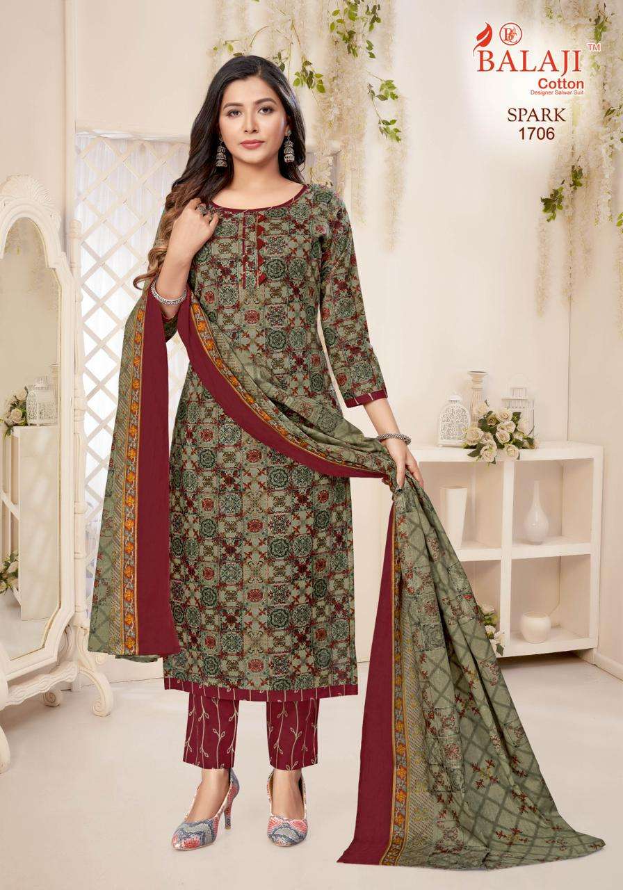 Balaji Spark Vol-17 – Cotton Dress Material Wholesale Catalog