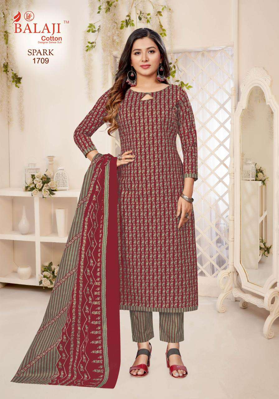 Balaji Spark Vol-17 – Cotton Dress Material Wholesale Catalog