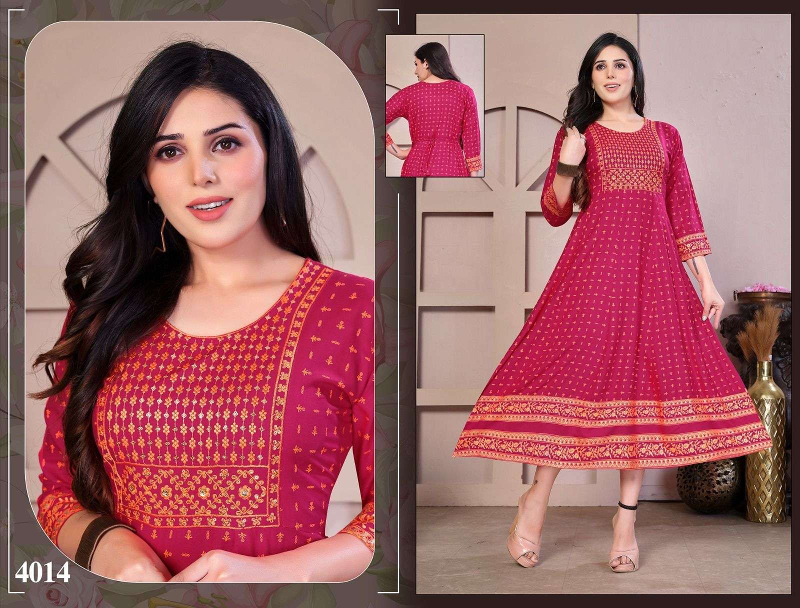 Beauty Flowers Kurti Wholesale catalog