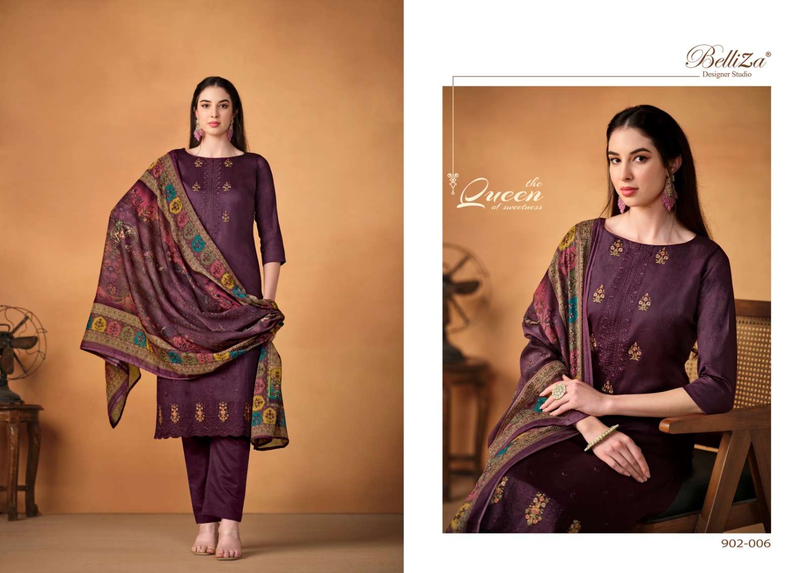 Belliza Jashn E Ishq Vol 5 Cotton Embroidery Dress Material Wholesale catalog