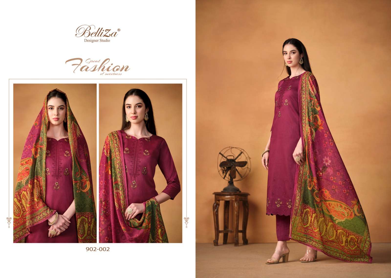Belliza Jashn E Ishq Vol 5 Cotton Embroidery Dress Material Wholesale catalog