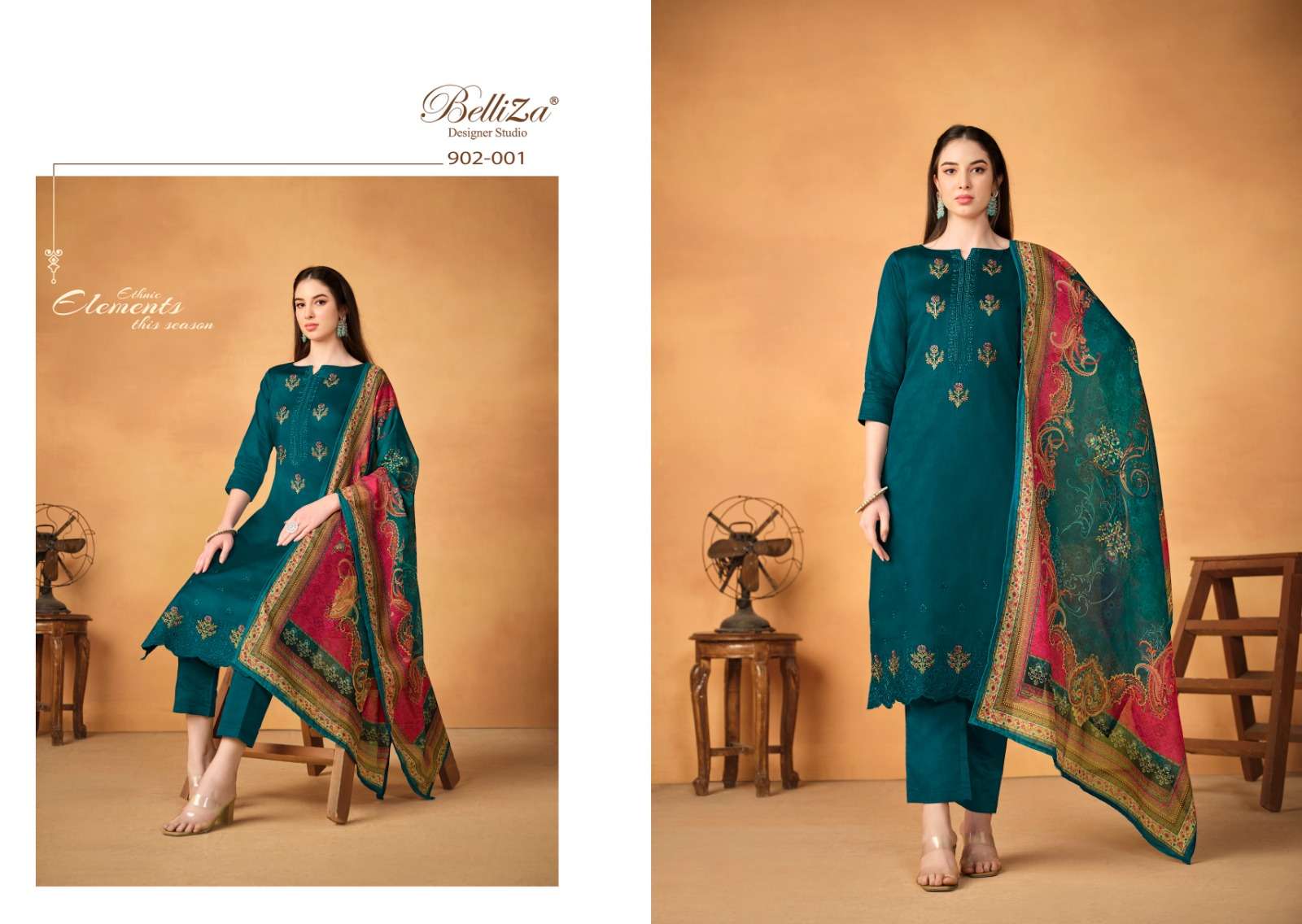 Belliza Jashn E Ishq Vol 5 Cotton Embroidery Dress Material Wholesale catalog