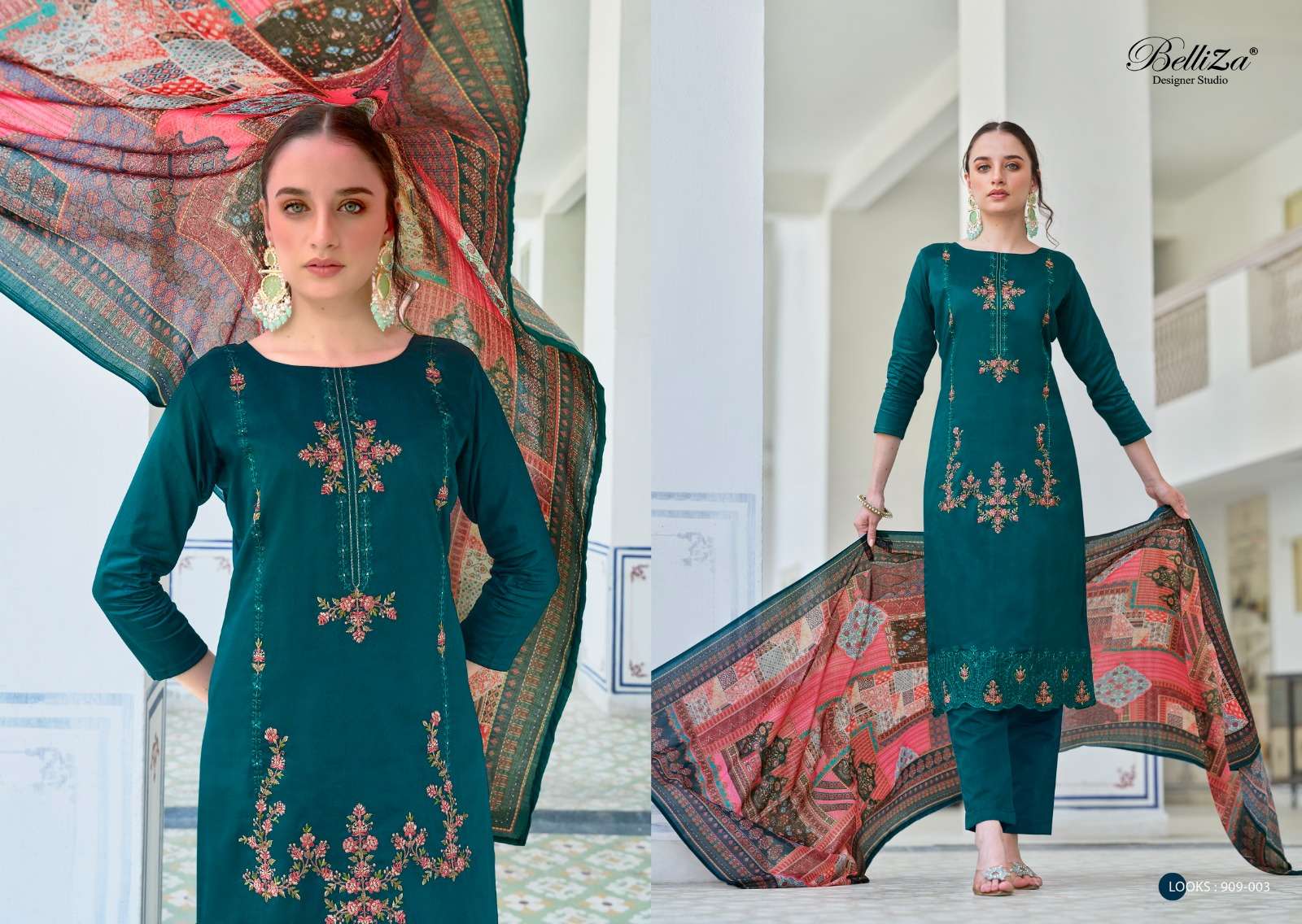 Belliza Jashn E Ishq Vol 6 Cotton Embroidered Dress Material Wholesale catalog