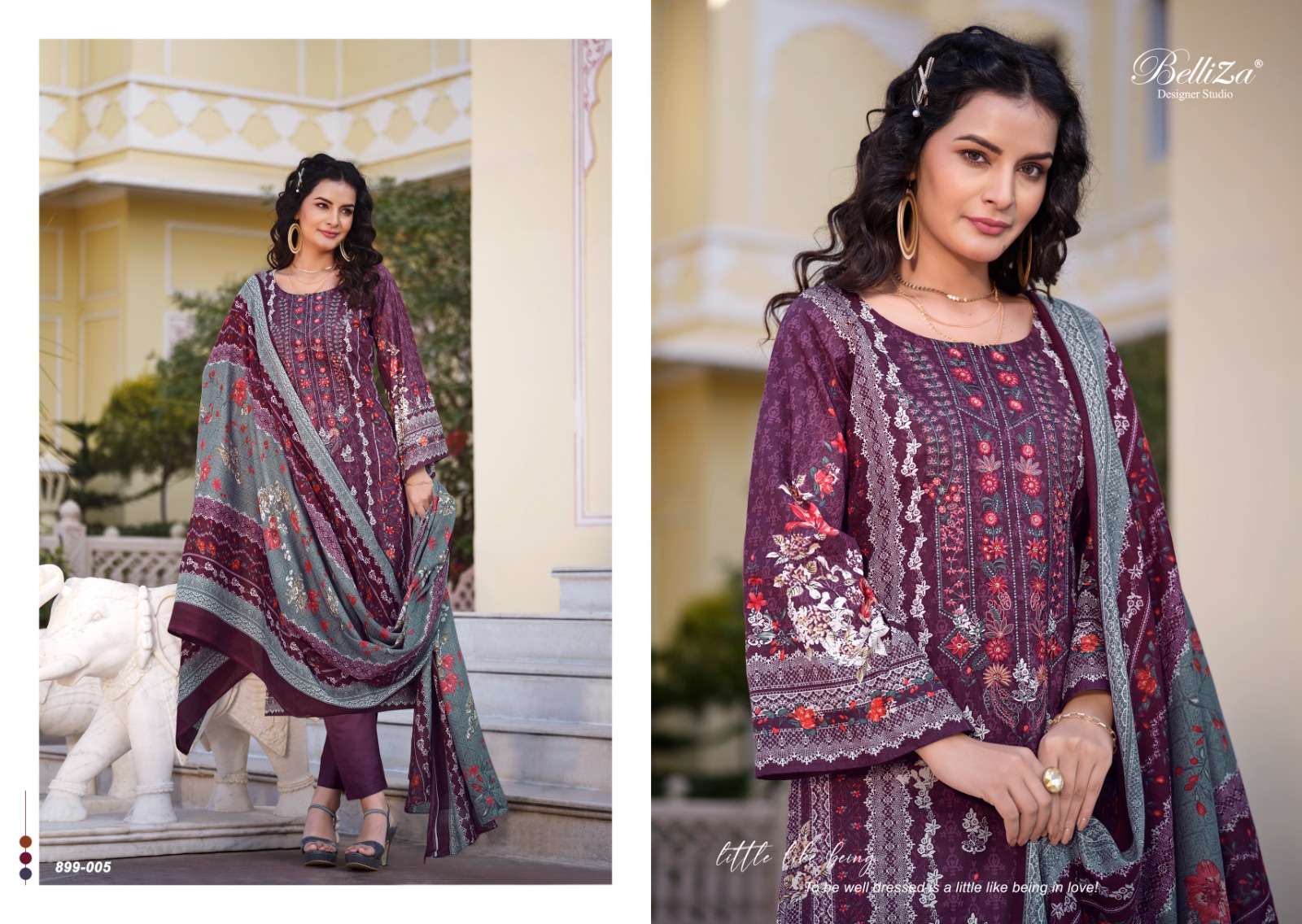 Belliza Naira Vol 44 Premium Designer Dress Material Wholesale Catalog