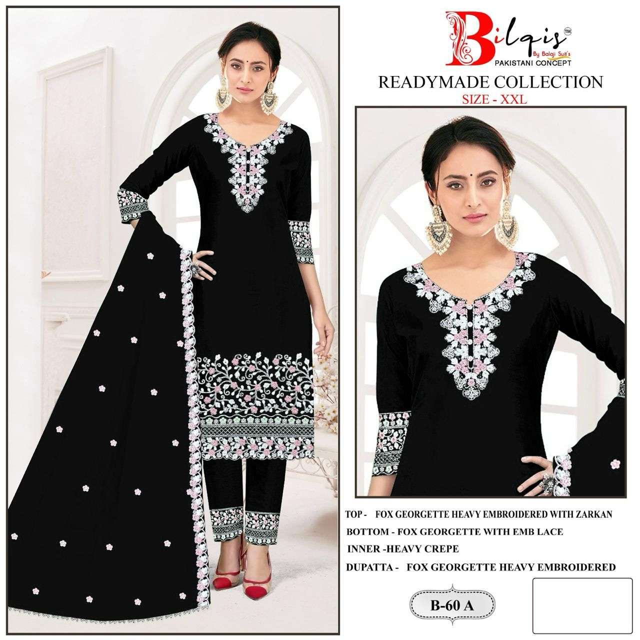 Bilqis B 60 A To D Georgette Salwar Kameez Wholesale catalog