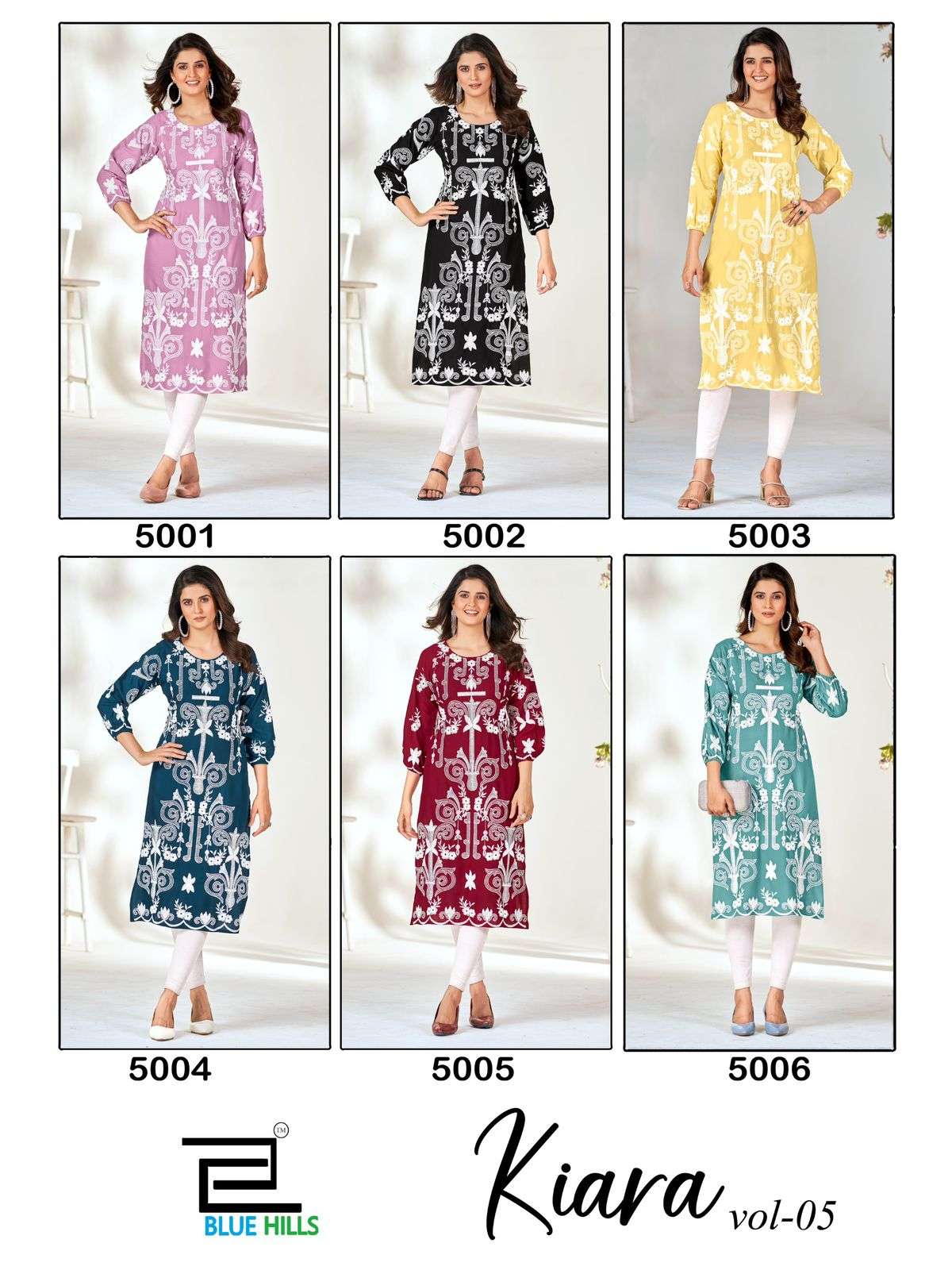 BLUE HILLS Kiara vol 5 Kurti Wholesale catalog