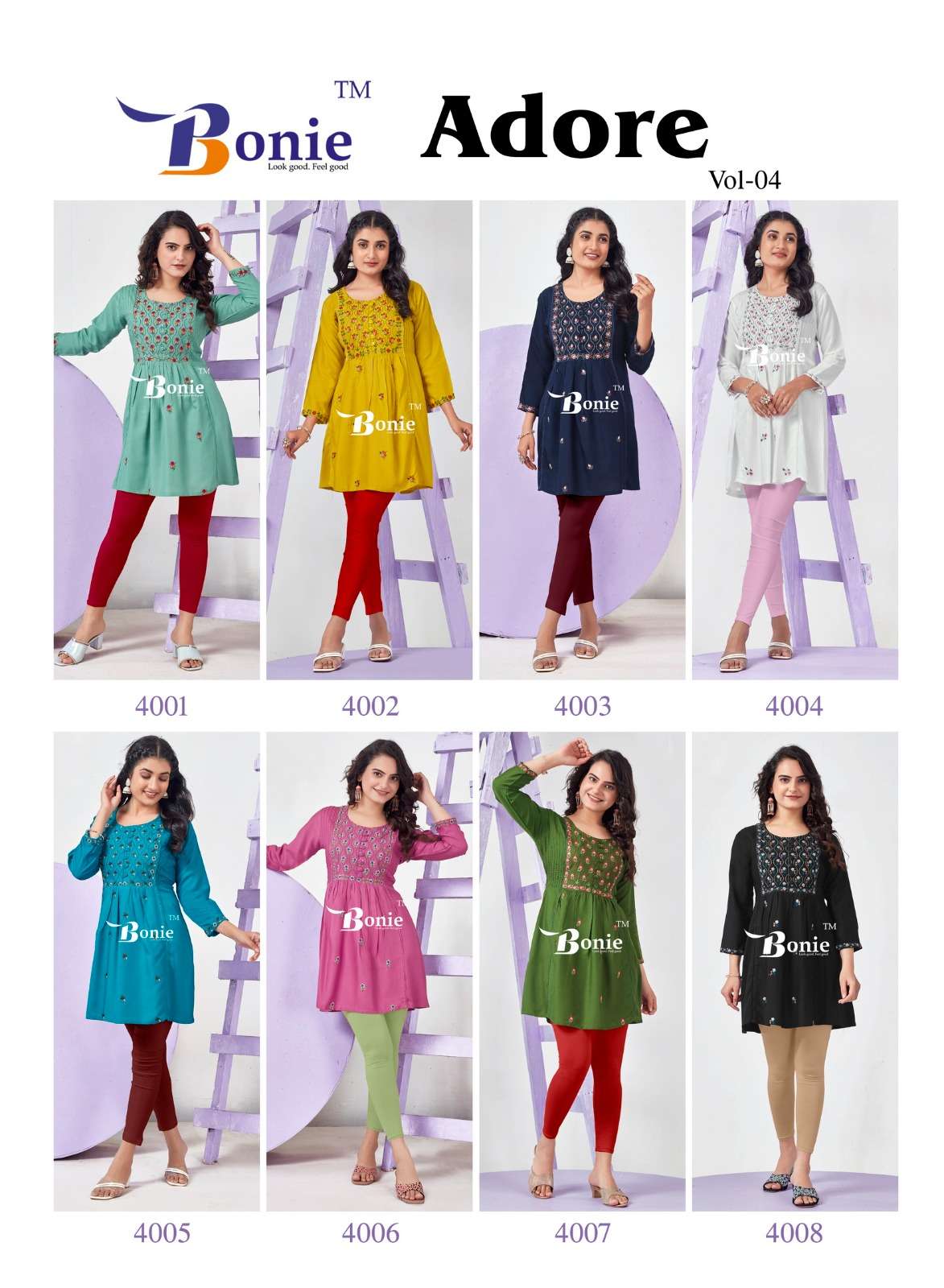 BONIE ADORE - 4 Kurti Wholesale catalog