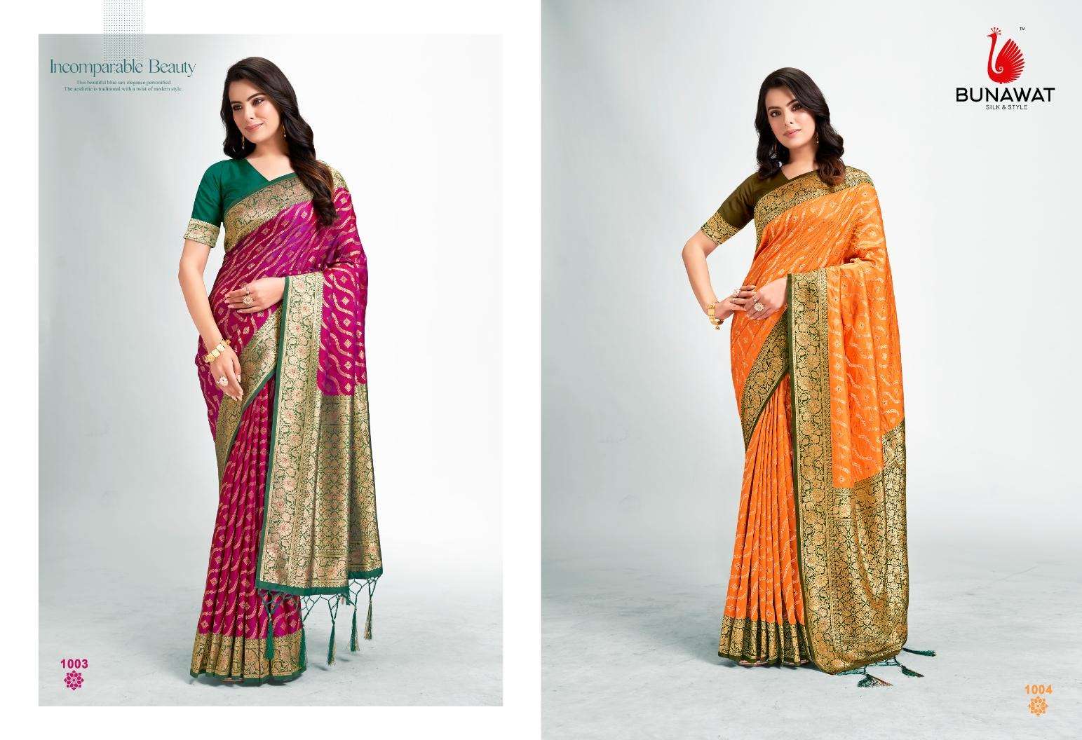 BUNAWAT Adhunik Silk Saree Wholesale catalog