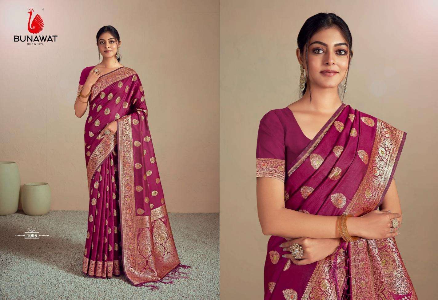 BUNAWAT Butterfly Silk Saree Wholesale catalog