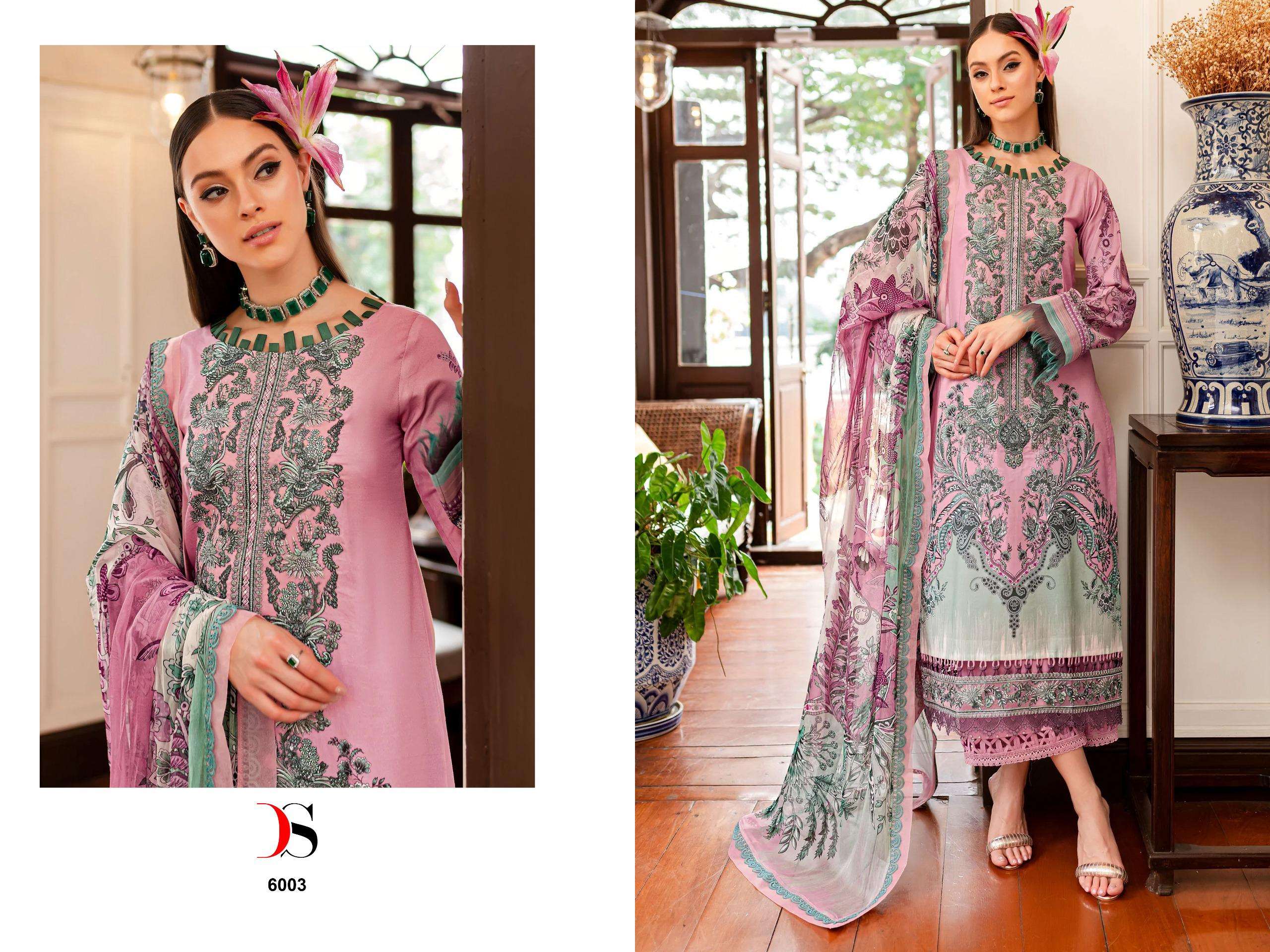 Deepsy Firdous Queens Court 6 Chiffon Dupatta Pakistani Suits Wholesale catalog
