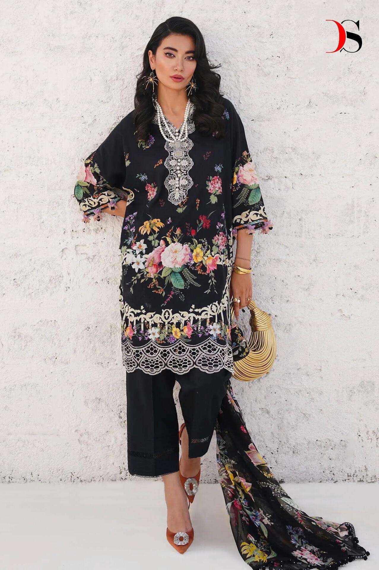 Deepsy Sana Safinaz Muzlin 24 Chiffon Dupatta Pakistani Suit Wholesale catalog