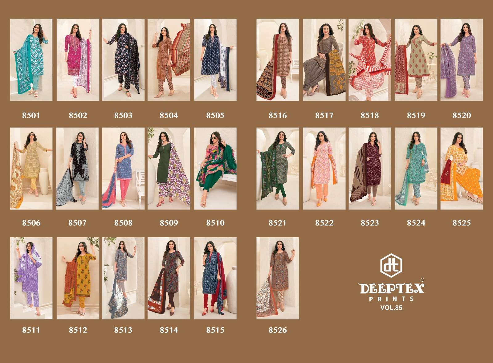 Deeptex Miss India Vol-85 – Dress Material Wholesale Catalog