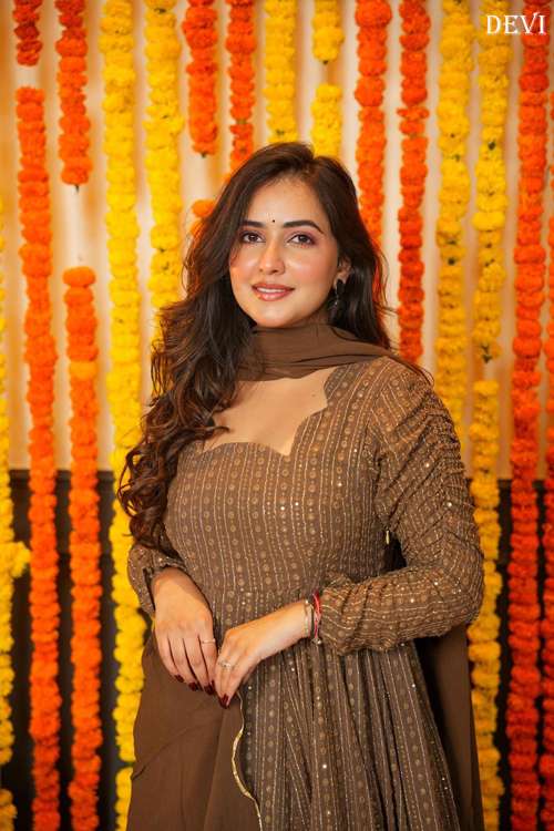 Devi Vol 1 Festive Wear Georgette Gown With Dupatta Wholesale catalog